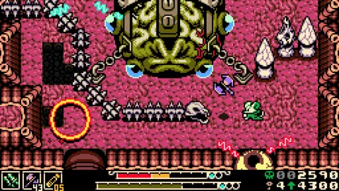 A boss encounter in Mina the Hollower