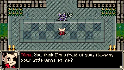 Mina, the protagonist of Mina the Hollower